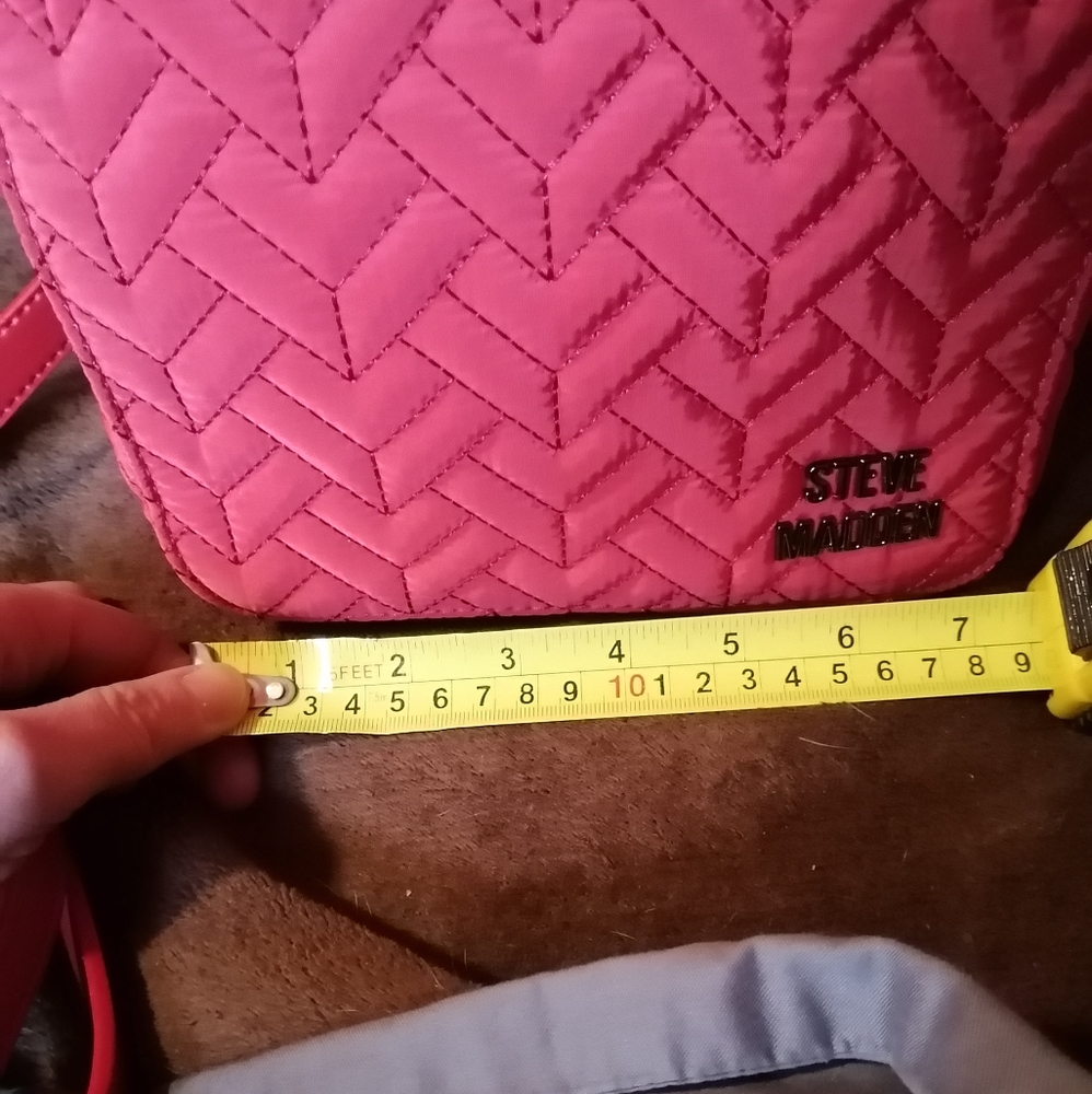 NWOT Quilted Polyester and vegan leather small Steve Madden purse - Picture 10 of 16